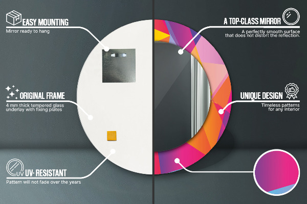 Specchio tondo decoro Composizione geometrica