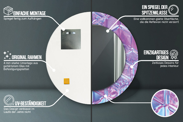 Specchio tondo decoro Abstract Surreal