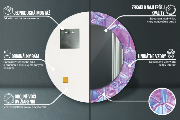 Specchio tondo decoro Abstract Surreal