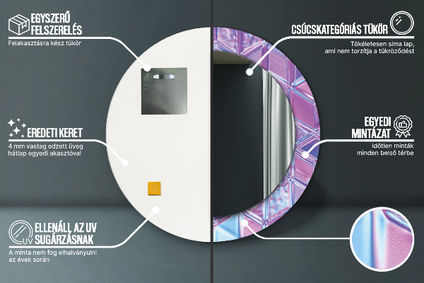 Specchio tondo decoro Abstract Surreal