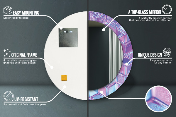 Specchio tondo decoro Abstract Surreal