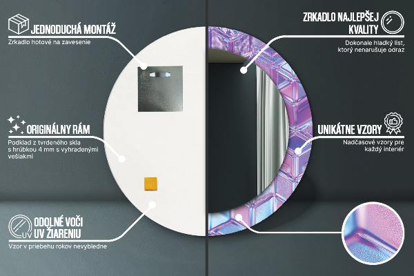 Specchio tondo decoro Abstract Surreal