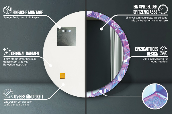 Specchio tondo decoro Abstract Surreal