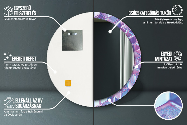 Specchio tondo decoro Abstract Surreal