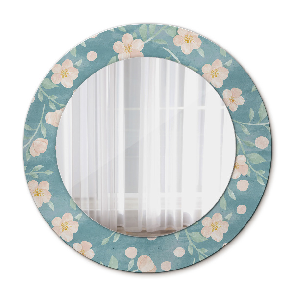 Specchio tondo decoro Pattern floreale