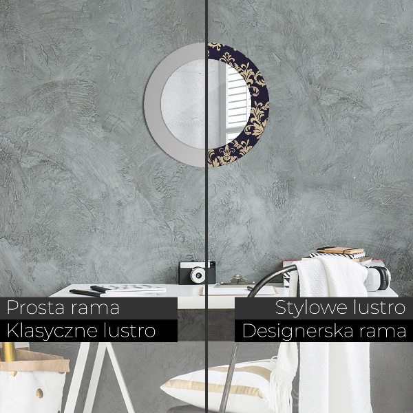 Specchio tondo decoro Pattern floreale