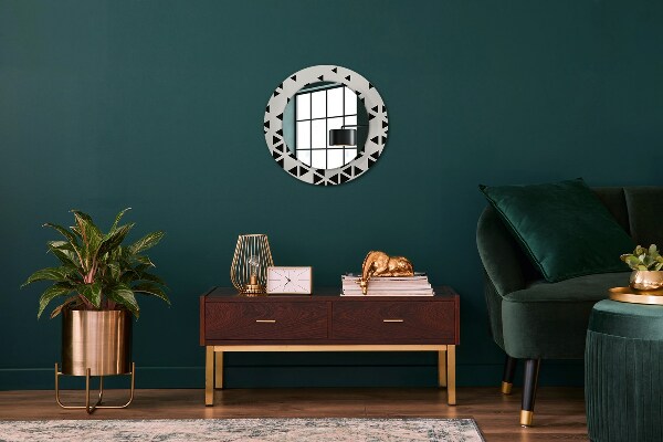 Specchio tondo decoro Geometrico astratto