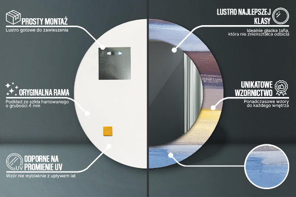 Specchio tondo decoro Immagine astratta