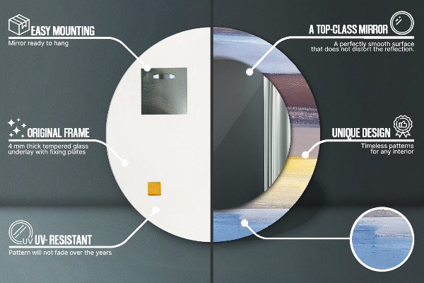 Specchio tondo decoro Immagine astratta