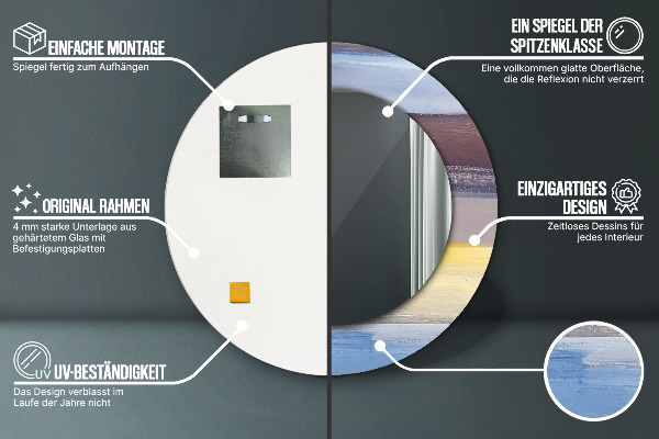 Specchio tondo decoro Immagine astratta