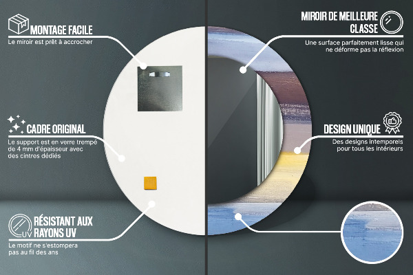 Specchio tondo decoro Immagine astratta