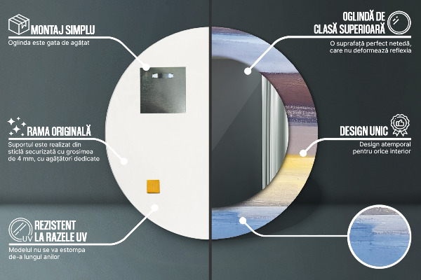 Specchio tondo decoro Immagine astratta