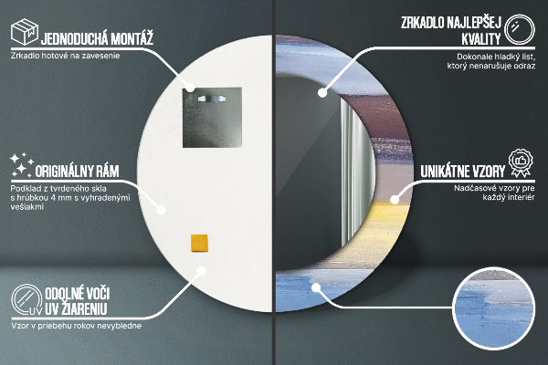 Specchio tondo decoro Immagine astratta