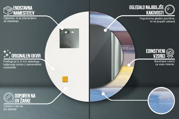 Specchio tondo decoro Immagine astratta
