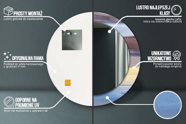 Specchio tondo decoro Immagine astratta