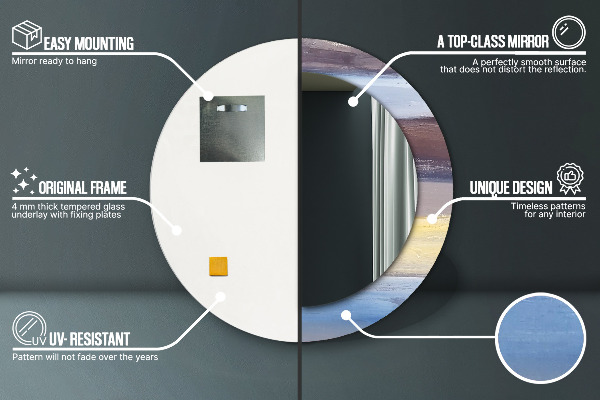 Specchio tondo decoro Immagine astratta