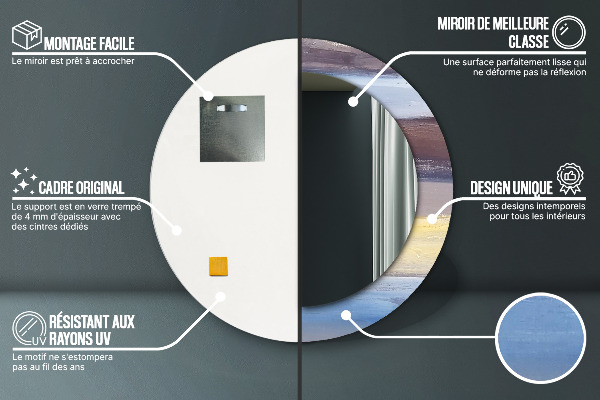 Specchio tondo decoro Immagine astratta