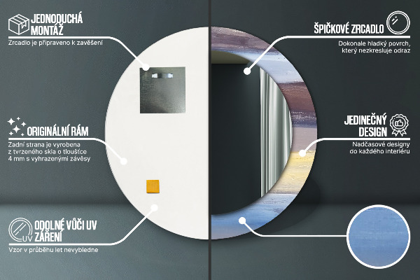 Specchio tondo decoro Immagine astratta