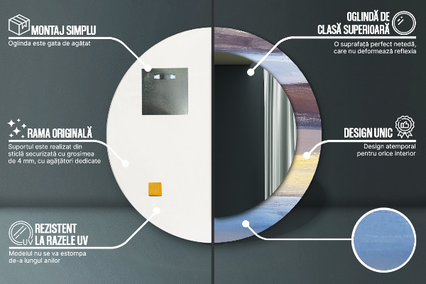 Specchio tondo decoro Immagine astratta