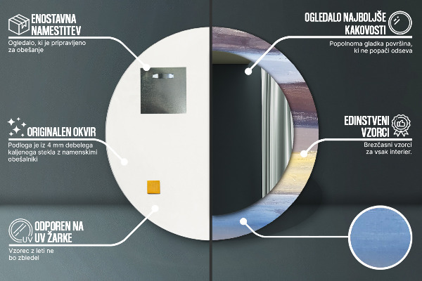 Specchio tondo decoro Immagine astratta