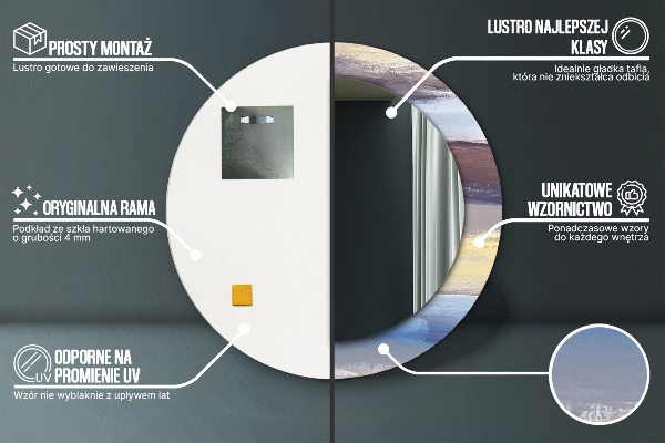 Specchio tondo decoro Immagine astratta
