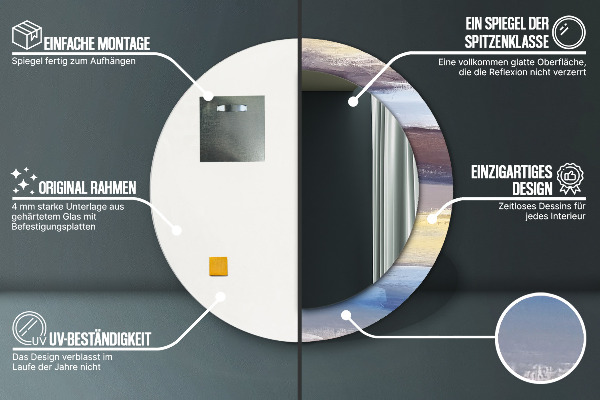 Specchio tondo decoro Immagine astratta