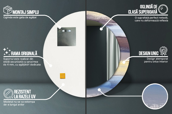 Specchio tondo decoro Immagine astratta