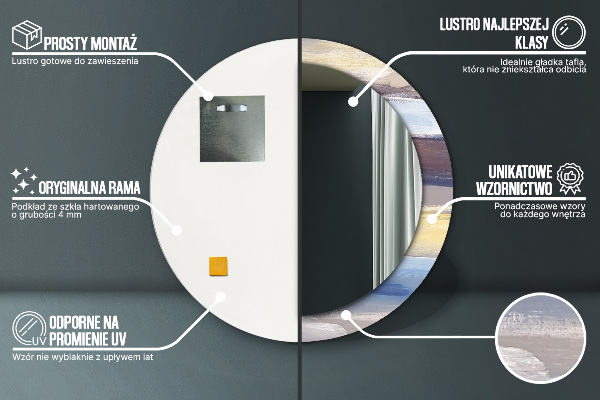 Specchio tondo decoro Immagine astratta