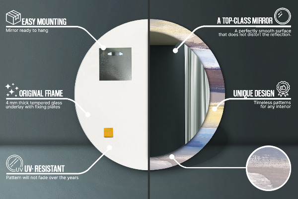 Specchio tondo decoro Immagine astratta