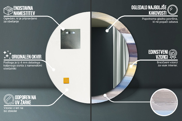 Specchio tondo decoro Immagine astratta