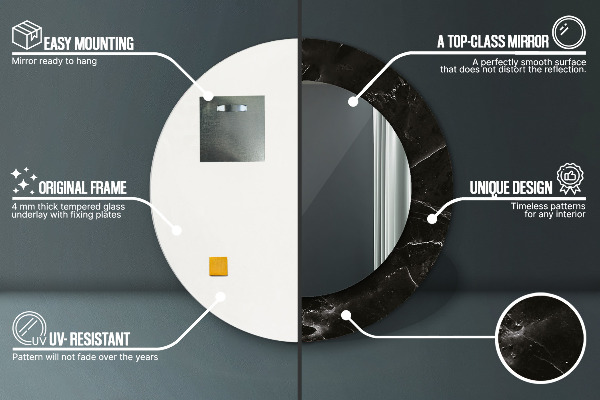 Specchio tondo decoro Pietra di marmo