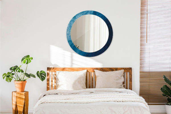 Specchio tondo con cornice stampata Arte astratta
