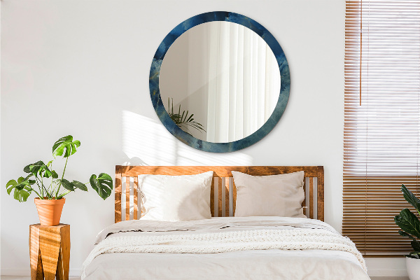 Specchio tondo stampato Onyx di marmo