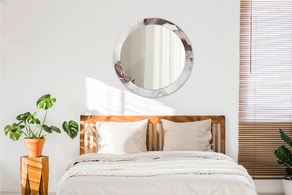 Specchio tondo stampato Fluido astratto