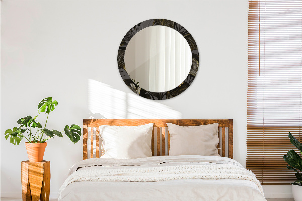 Specchio tondo decoro Fiori di ibisco