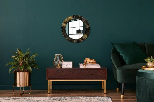 Specchio tondo decoro Fiori di ibisco