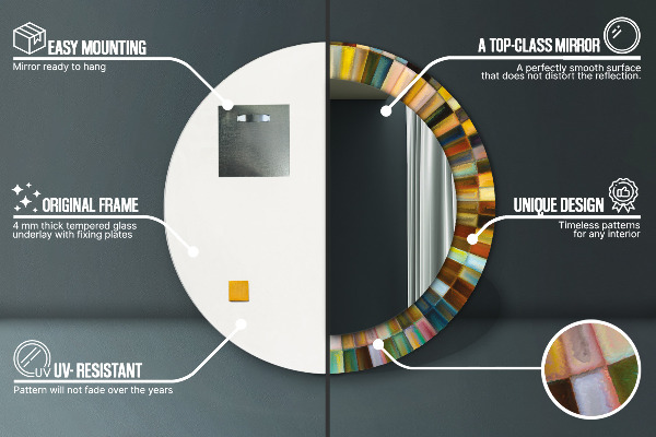 Specchio tondo decoro Pattern radiale astratto