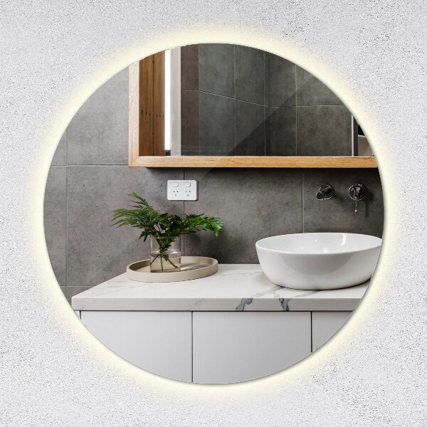 Specchio per bagno rotondo con led fi 60 cm