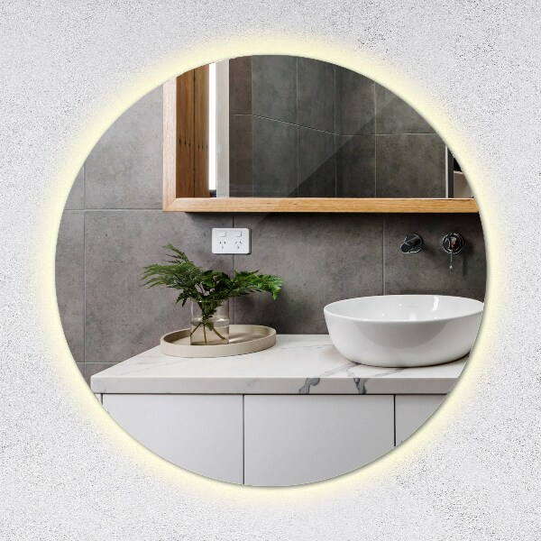 Specchiera bagno rotondo con led fi 80 cm