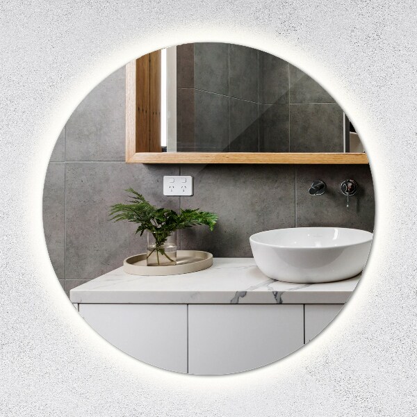 Specchiera bagno rotondo con led fi 80 cm