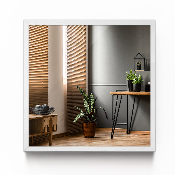 Specchio rettangolare da parete bianco 50x50 cm