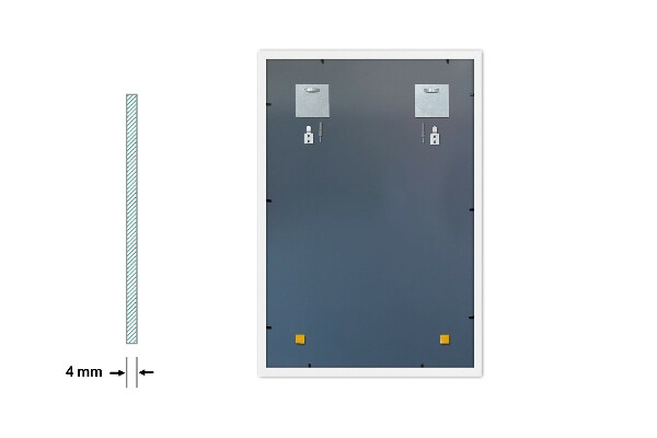 Specchiera rettangolare camera da letto bianco 100x70 cm