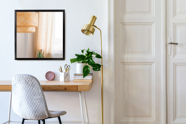 Specchio per corridoio rettangolare nero 60x40 cm