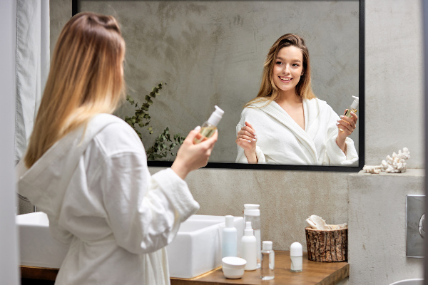 Specchio corridoio rettangolare cornice nero 70x50 cm