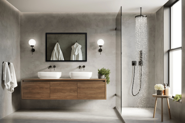 Specchiera rettangolare soggiorno con cornice nera 100x70 cm