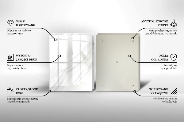 Copri piano cottura in vetro Marmo delicato