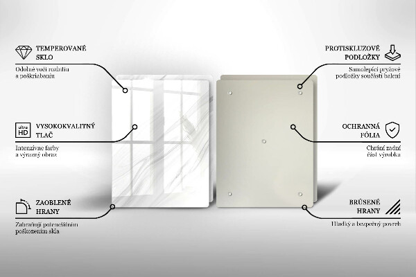 Copri piano cottura in vetro Marmo delicato