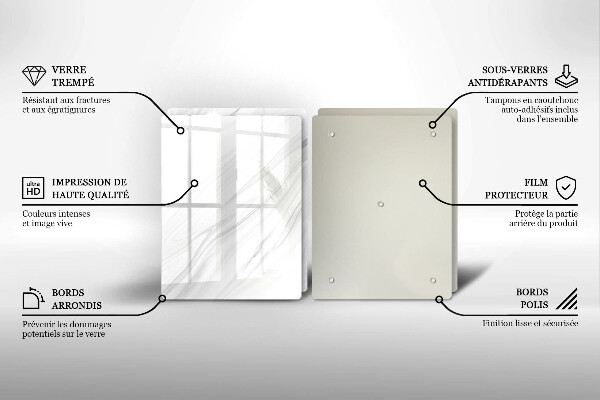 Copri piano cottura in vetro Marmo delicato