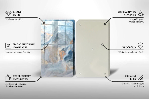 Copertura piano cottura Trama di marmo