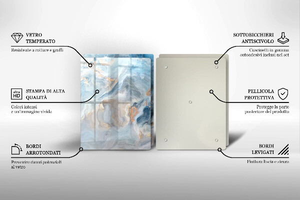 Copertura piano cottura Trama di marmo